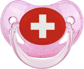 Bandera suiza Physiological Tetine Glitter Rose