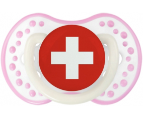 Bandera suiza Sucete lovi dynamic fosforescente blanco-rosa