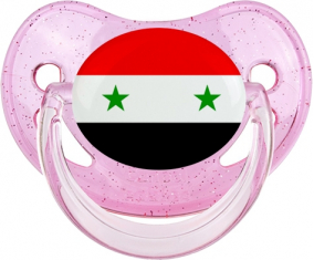 Bandera de la República Árabe Siria Sucete Fisiológico Brillo Brillo Rosa