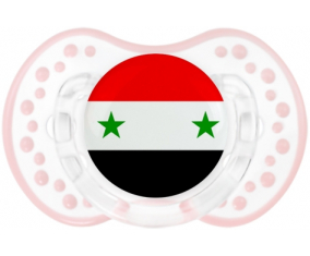 Bandera República Árabe Siria Tetine lovi dynamic clásico retro-blanco-rosa-tierno
