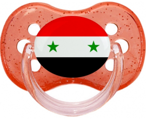 Bandera de la República Árabe Siria Piruleta Cereza Roja