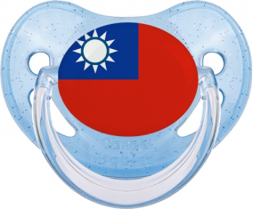 Bandera de Taiwán Piruleta Fisiológica Azul con Lentejuelas