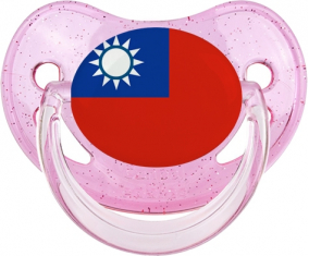 Bandera de Taiwán Physiological Lollipop Rosa lentejuelas