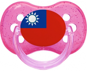 Bandera de Taiwán Cereza Lollipop Rosa lentejuelas