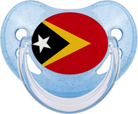 Timor Leste azul lentejuelas bandera piruleta fisiológica