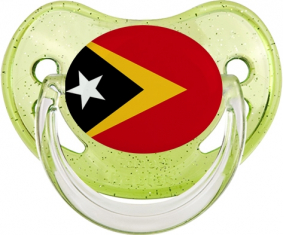 Timor Leste Verde Lentejuelas Bandera Lollipop