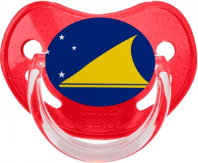 Bandera tetina de lentejuelas rojas de Tokelau