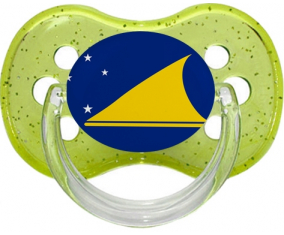 Tokelau sucete cereza brillo bandera verde
