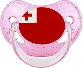 Tonga sucete bandera rosa de brillo fisiológico
