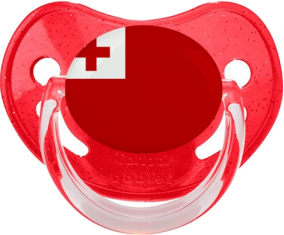 Bandera de suceto rojo tonga dragon glitter