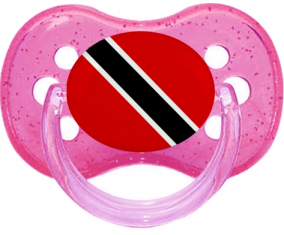 Bandera Trinidad y Tobago Cereza Lollipop Rosa lentejuelas