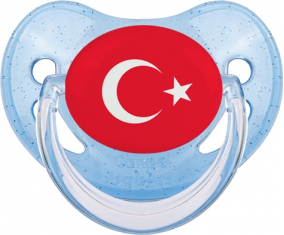 Bandera de Turquía Lentejuelas Azules Tetina Fisiológica