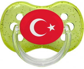 Bandera de Turquía chupa lentejuelas verde cereza