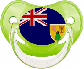 Bandera Turcos y Caicos Clásica Piruleta Verde