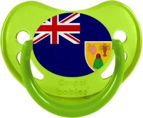 Bandera Turcos y Caicos Fosforescente Verde Lollipop
