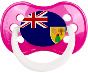 Bandera Turcos y Caicos Tetin Anatómico Clásico Rosa Oscura