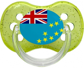 Tuvalu Tetin Cereza Lentejuelas Bandera Verde