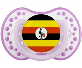 La bandera de Sucete de Uganda lovi dynamic clásico White-Mauve