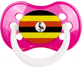 Bandera de Uganda Sucete anatómico clásico rosa oscura