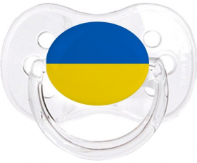 Ucrania bandera clásica transparente cereza lollipop