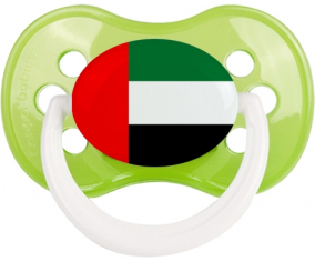 Emiratos Árabes Unidos abanderan clásico tetín anatómico verde