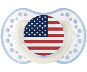 Bandera Estados Unidos de las remotas islas menores Tetine lovi dynamic Clásico Blanco-cian