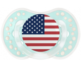 Bandera De los Estados Unidos de las remotas islas menores Tetine lovi dynamic retro-turquesa-laguna clásica
