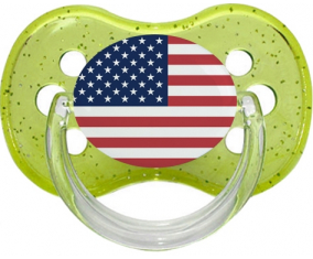Bandera de las remotas islas menores de EE.UU. Green Cherry Glitter Lollipop