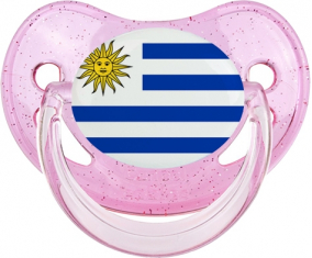 Bandera Uruguay Physiological Lollipop Rosa lentejuelas