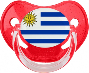 Bandera uruguaya rojo fisiológica lentejuelas Lollipop