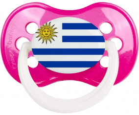 Bandera uruguaya clásico anatómico rosa oscura