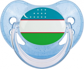 Bandera de Uzbekistán Bandera Azul Lentejuelas Physiological Lollipop
