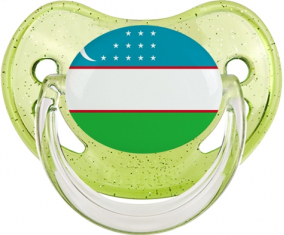 Bandera Uzbekistán Lentejuelas Verdes Piruleta Fisiológica