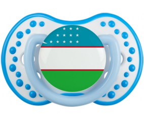 Bandera Uzbekistán lovi dynamic fosforescente azul-blanco