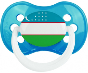 Bandera Uzbekistán Clásico Cian Anatómica Lollipop
