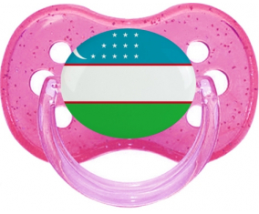Bandera de Uzbekistán Tetin Cherry Glitter