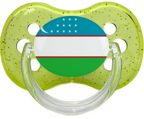 Bandera de Uzbekistán Tetine Cherry Verde lentejuelas