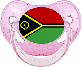 Bandera rosa de lentejuelas tetinas de Vanuatu
