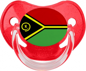 Vanuatu Plumas Rojo Lentejuelas Bandera Tetina