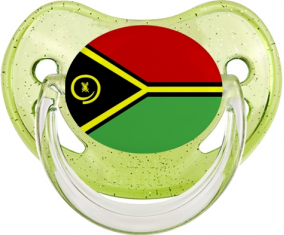 Vanuatu Verde Lentejuelas Bandera Tetina