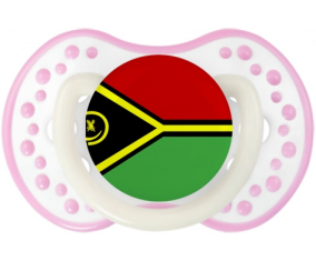 Bandera de Sucete de Vanuatu lovi dynamic fosforescente blanco-rosa