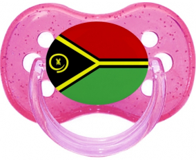 Bandera de Vanuatu chupa rosa de lentejuelas cherry cherry