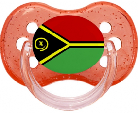 Bandera de Vanuatu chupa lentejuelas de cereza roja