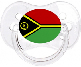 Bandera de Vanuatu chupa cereza transparente clásica