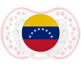 Bandera tetina venezolana lovi dynamic clásico retro-blanco-rosa-tierno