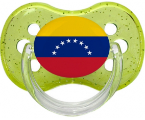 Bandera venezolana brillo cereza verde