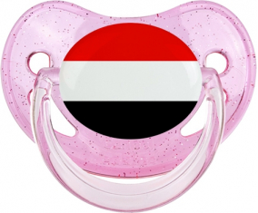 Bandera de Yemen Piruleta Fisiológica Rosa lentejuelas