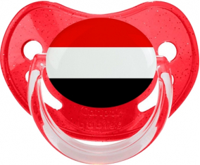 Bandera de Yemen Piruleta Fisiológica Roja con Lentejuelas