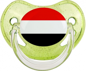 Bandera de Yemen verde lentejuelas Piruleta Fisiológica