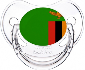 Bandera de Zambia Clásica Tetina Fisiológica Transparente